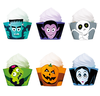 Cupcake wrapper - Monster - Halloween