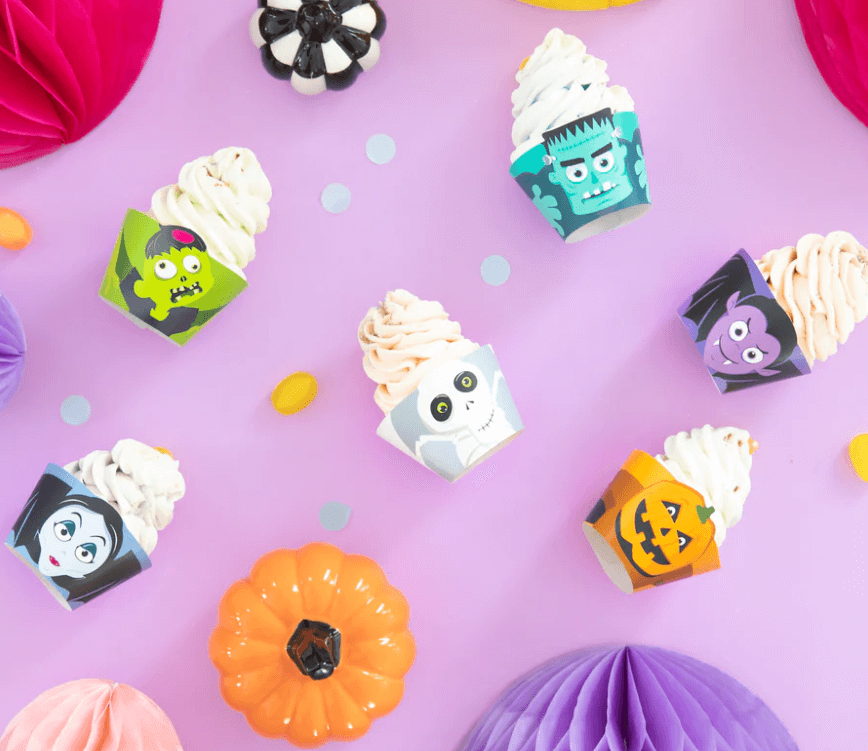 Cupcake wrapper - Monster - Halloween -1
