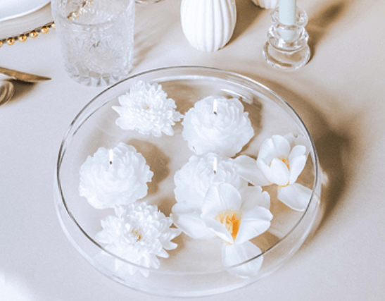 Flytande ljus - Blommor 4-pack