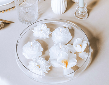Flytande ljus - Blommor 4-pack