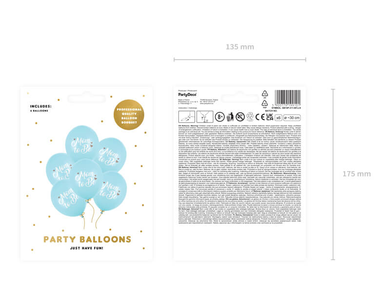 Ballonger | 6-pack | Mom to be | Blå - 2
