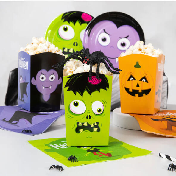 Popcornbägare 6-pack - Monster -  Halloween