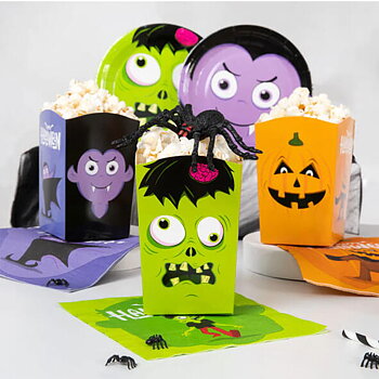 Popcornbägare 6-pack - Monster -  Halloween