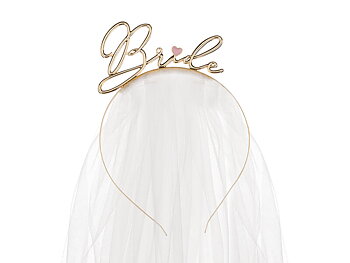 Diadem med slöja | Möhippa "Bride" | Guld