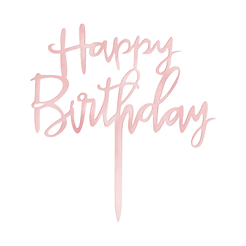 Cake topper "Happy Birthday"  - Akryl rosé