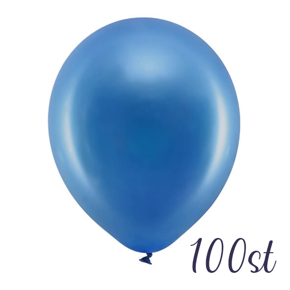 Ballonger metallic - Blå (100-pack) 