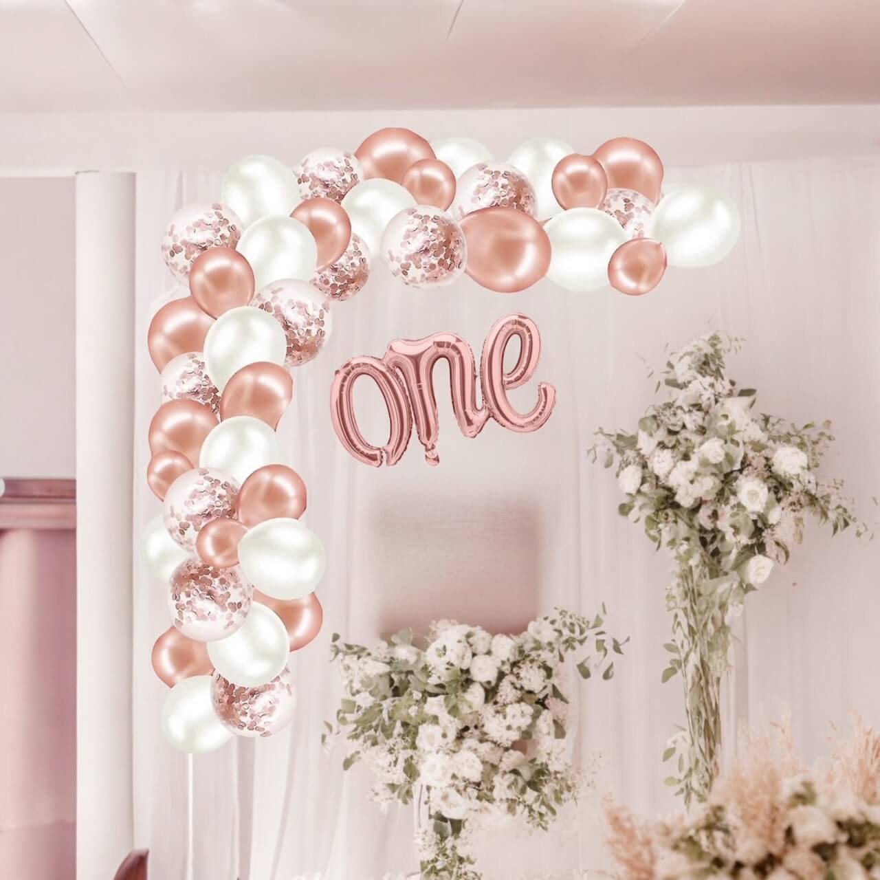 Ballongbåge "one" - Rosé