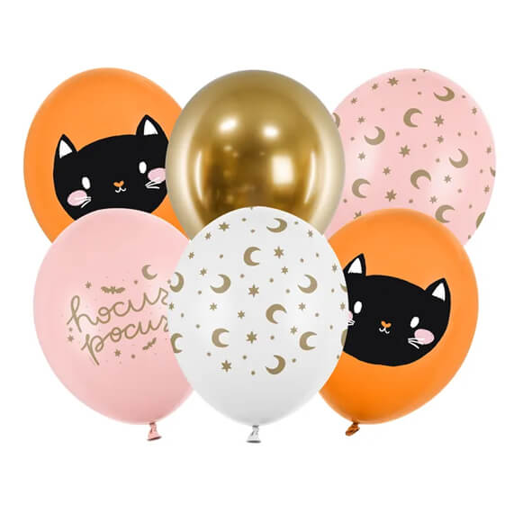 Ballongbukett | 6-pack | Katter och Hocus Pocus