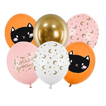 Ballongbukett | 6-pack | Katter och Hocus Pocus
