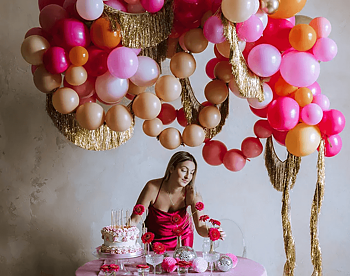 Ballonger med länkning - Ljusrosa 20-pack -1