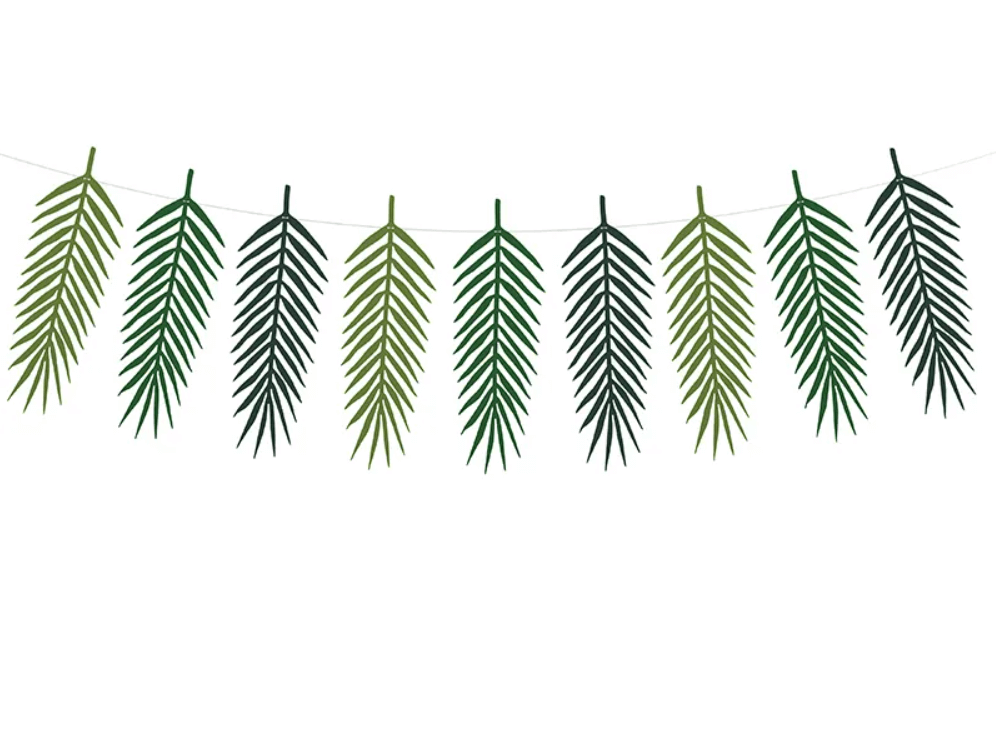 Girlang - Tropiska blad - Gröna