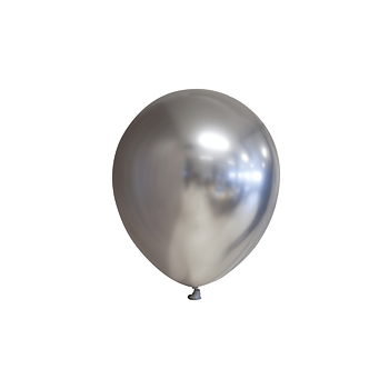 Miniballonger chrome - Silver (50-pack)