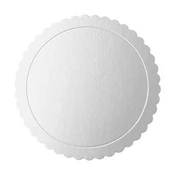 Serveringsbricka för muffins - Silver metallic 25 cm - Rund