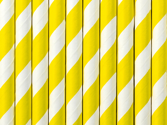 Sugrör | 20-pack | Gul och vit - 2