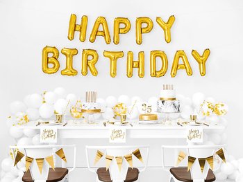 BALLONGGIRLANG | HAPPY BIRTHDAY | Guld