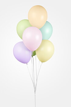 Ballonger pastell - Ljus mix (10-pack)