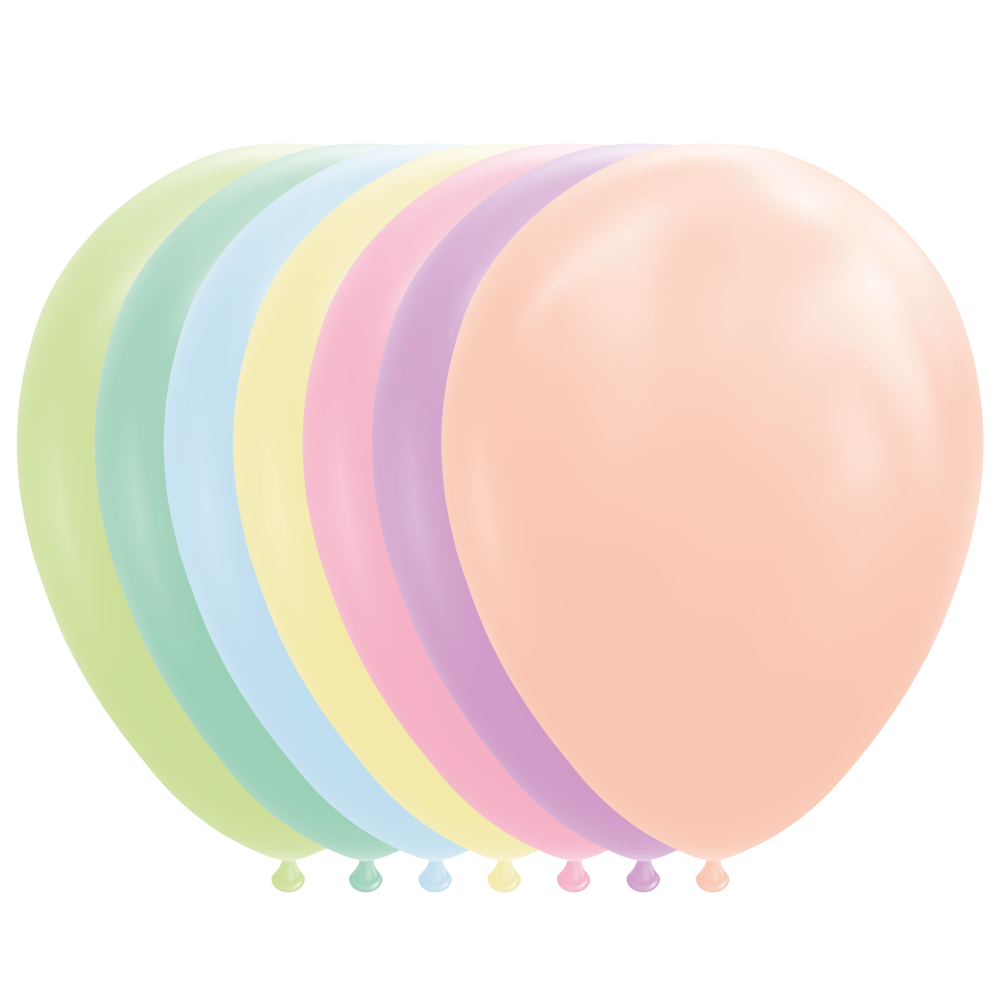 Ballonger pastell - Ljus mix (10-pack)
