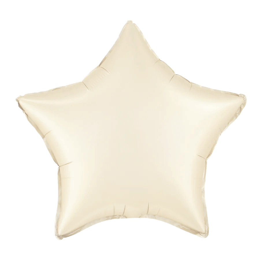 Folieballong Stjärna - Cream