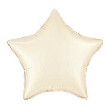 Folieballong Stjärna - Cream