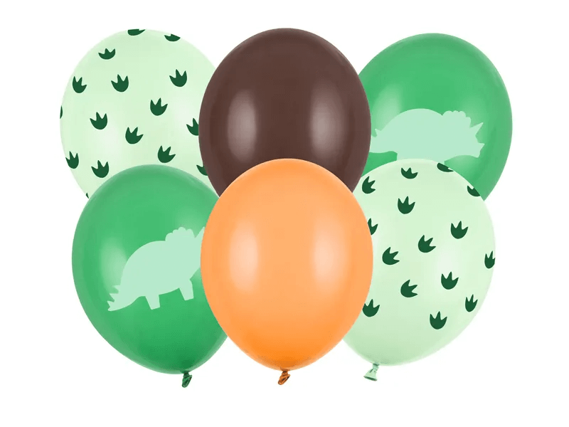 Ballongbukett med Dinosaurier (6-pack)