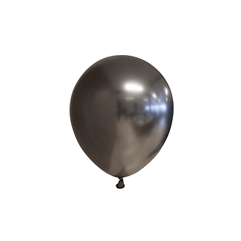 Miniballonger chrome - Grå (100-pack)
