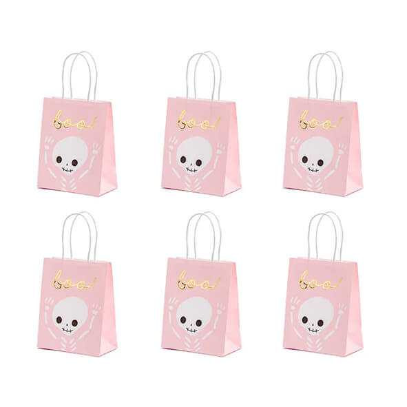 Godispåsar - Rosa med skelett "Boo" -2