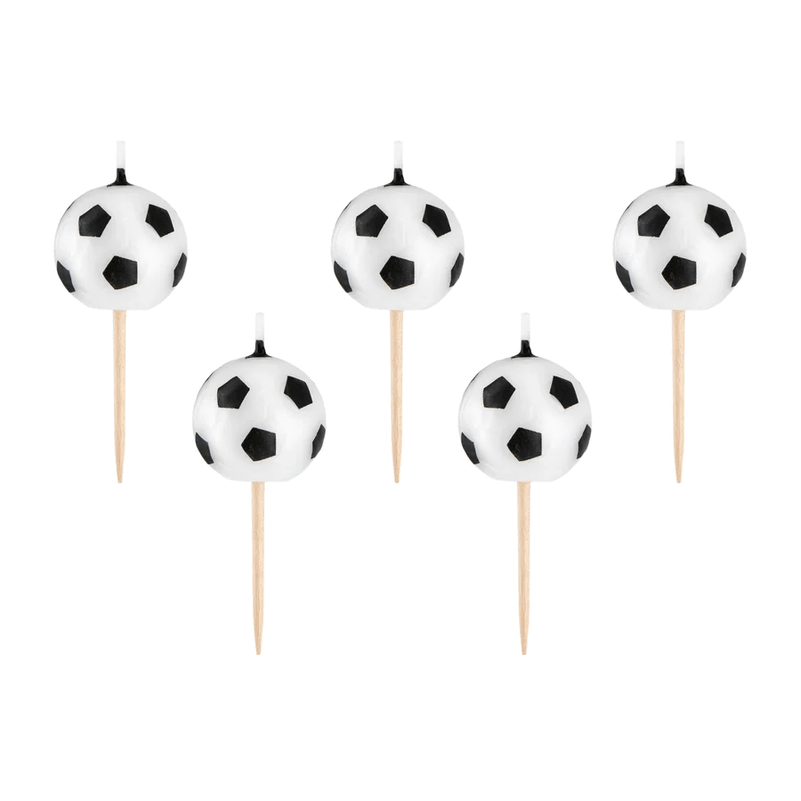 Tårtljus - Fotboll  5-pack