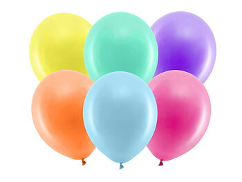 Ballonger pastell - Regnbåge mix (10-pack)