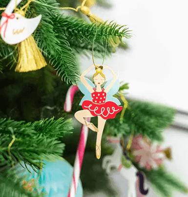 Julklappsetikett med snöre - Nötknäppare mix -1