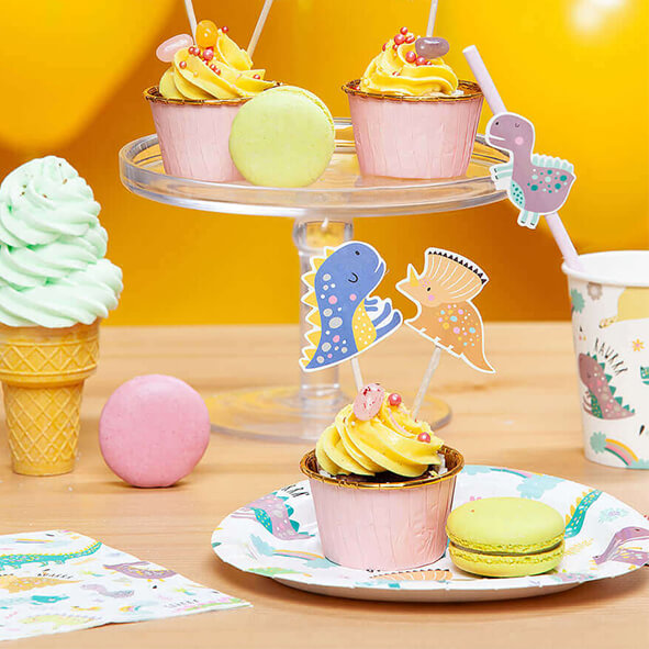 Muffinsformar | 20-pack | Rosa och guld