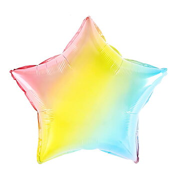 Folieballong | 48 cm | Regnbåge stjärna