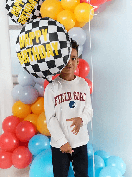 Folieballong - Startflagga "Happy Birthday" -2