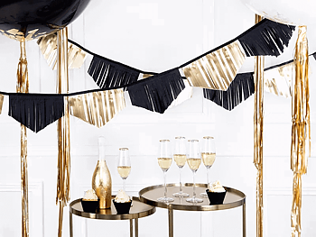 Girlang - Guld och Svart - 3 meter