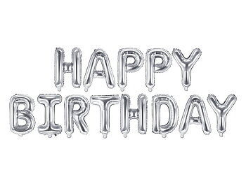 BALLONGGIRLANG | HAPPY BIRTHDAY | Silver