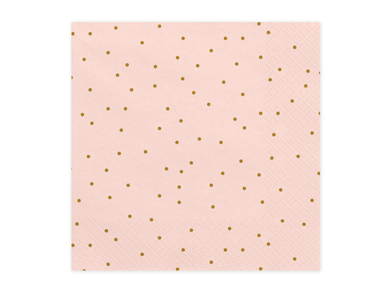 SERVETTER | 20-pack | Rosa med prickar