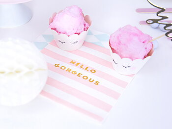 SERVETTER | 20-pack | Rosa med guldtext