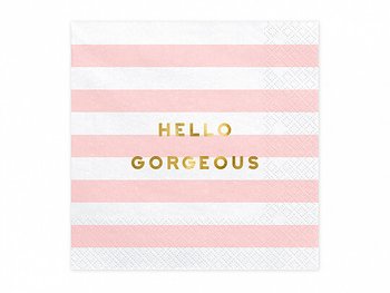 SERVETTER | 20-pack | Rosa med guldtext