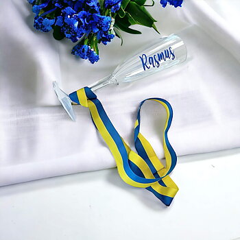 Champagneglas-halsband - Valfritt namn
