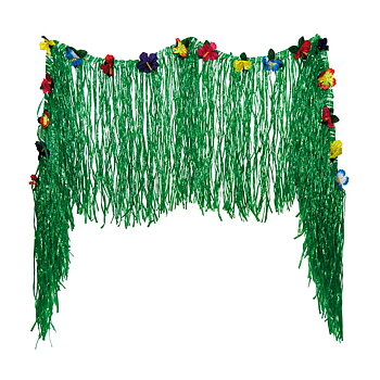 Bordskjol - Hawaii-krans - Grön med blommor -1