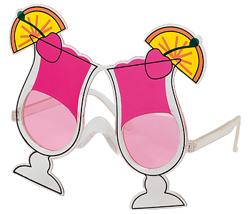 Glasögon - Rosa drinkglas