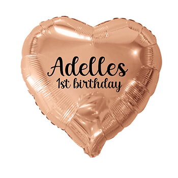 Ballong valfritt namn | "1st birthday" | 45 cm