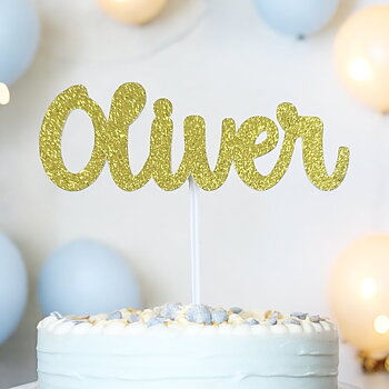 Cake topper med namn