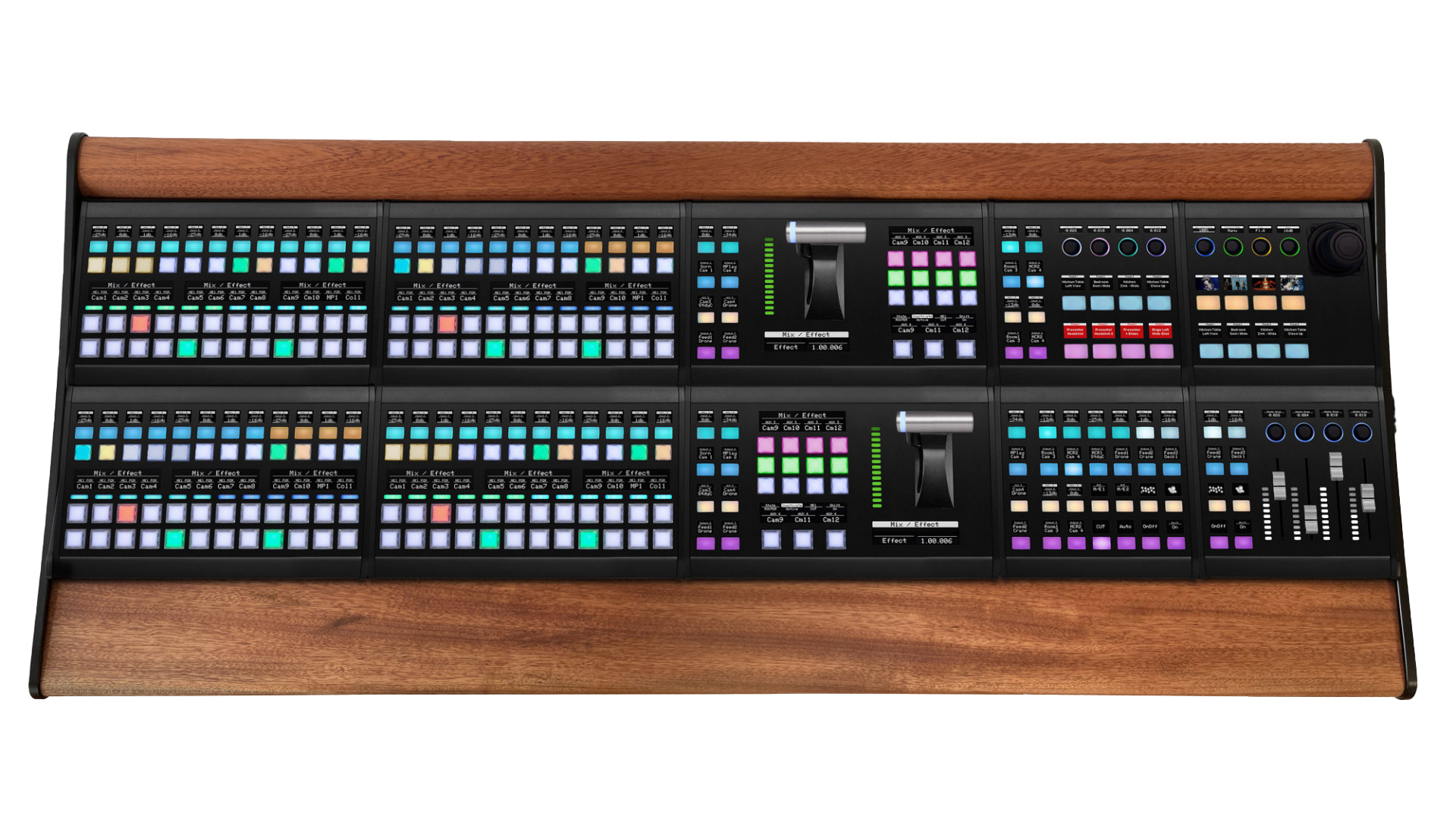 Skaarhoj High end wood frame for 2 M/E configuration - 2