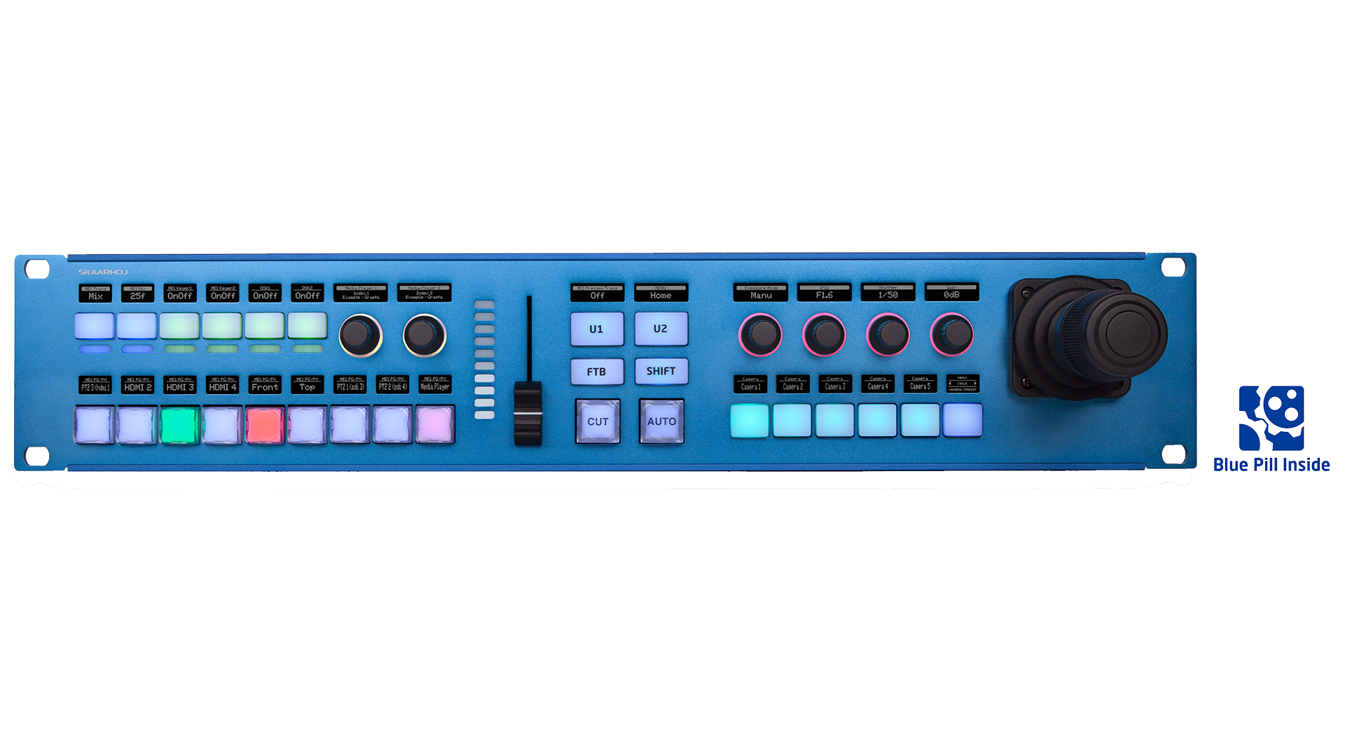 Skaarhoj Rack Fusion Live w/NKK Buttons, Hall Effect Joy and