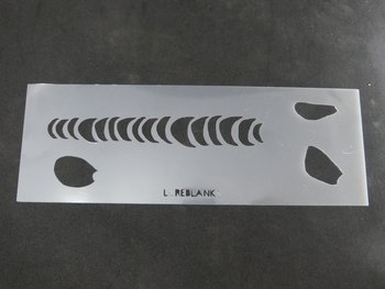 Sjabloon 15,5 cm x 5,5 cm: Spiegelkarper patroon medium