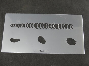 Sjabloon 12 cm x 6 cm: Spiegelkarper patroon klein