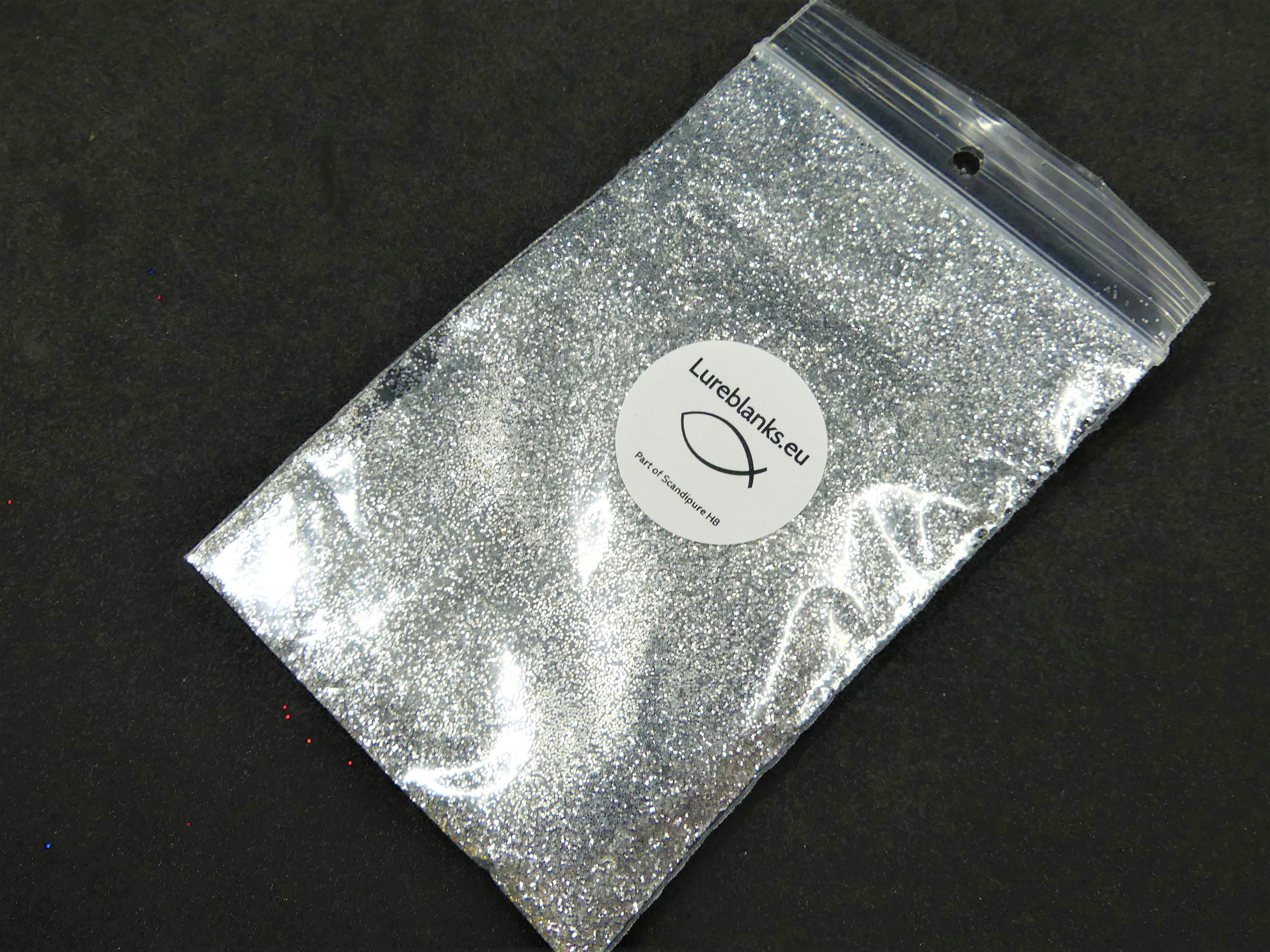 Glitterpulver: Silver - 20 gram