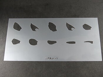 Sjabloon 20 cm x 9 cm: Natuurlijke vinnen medium