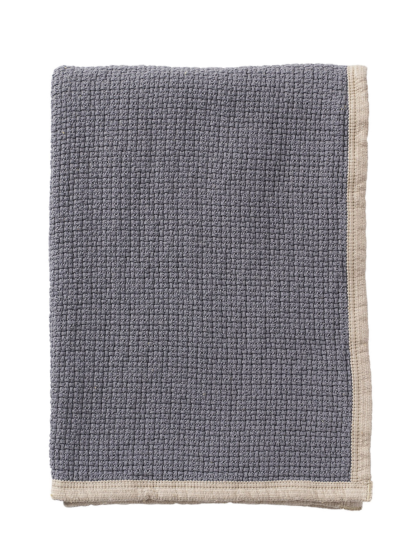 SLUTSÅLD - Dècor  bomullspläd blue by Klippan Yllefabrik.