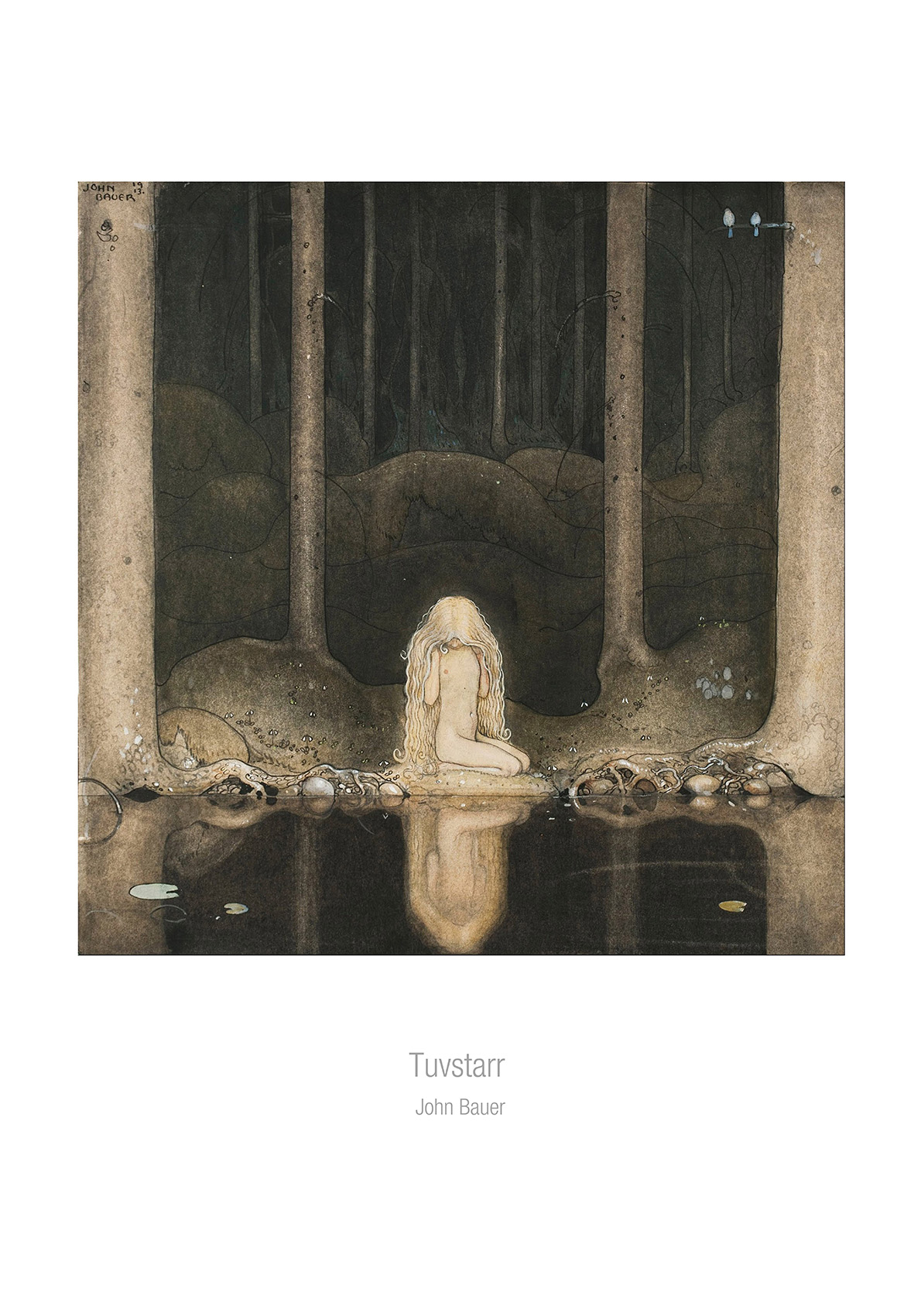 Poster John Bauer - Prinsessan Tuvstarr by History art - 3